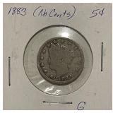 1883 No Cents V Nickel