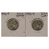 Two Silver War Nickels