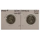 Two Silver War Nickels