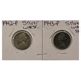 Two Silver War Nickels