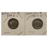 Two Silver War Nickels