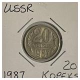 Highly Collectable USSR 1987 20 Kopeks