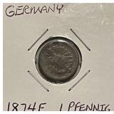 Germany 1874F Pfennig