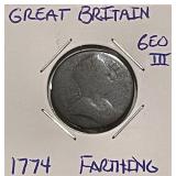 1774 Gr.Brit. Farthing GEO III