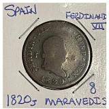 1820J Spain 8 Maravedis