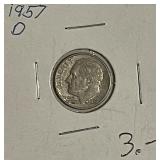 1957D Silver Roosevelt Dime