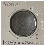 1825J Spain 8 Maravedis