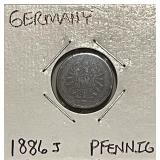 Germany 1886J Pfennig