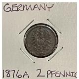 Germany 1876A 2 Pfennig