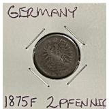 Germany 1875F 2 Pfennig