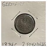 Germany 1874C 2 Pfennig