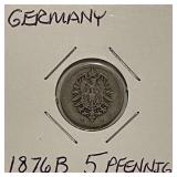 Germany 1876B 5 Pfennig