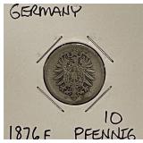 1876F Germany 10 Pfennig