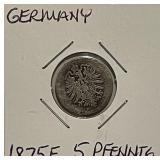 Germany 1875F 5 Pfennig