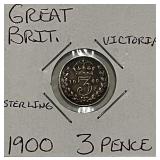 Silver 1900 Gr.Brit. 3 Pence