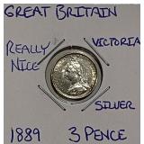 Silver 1889 Gr.Brit. 3 Pence