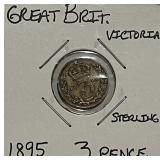 Silver 1895 Gr.Brit. 3 Pence