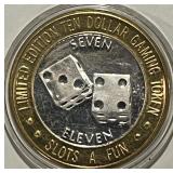 .6 Oz. .999 Silver $10 Gaming Token