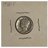 1918 Silver Mercury Dime