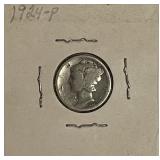 1924 Silver Mercury Dime