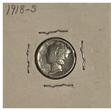 1918S Silver Mercury Dime