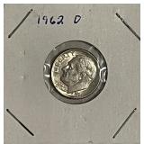 1962D Silver Roosevelt Dime