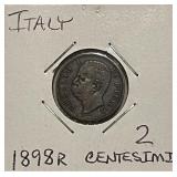1861R Italy 2 Centesimi