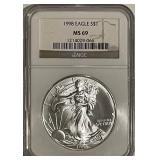 Cert. MS69 Silver Eagle