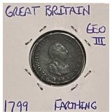 1799 Gr.Brit. Farthing GEO III