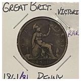 Rare Overdate 1861/1881 Penny