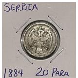 1884 Serbia 20 Para