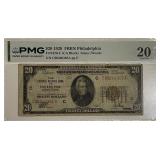 Cert. VF20  1929 Fed.Rev. $20 Philadelphia