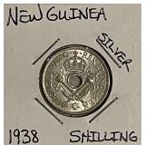 Silver 1938 New Guinea Shilling
