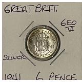 Silver 1941 Gr.Brit 3 Pence