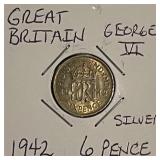 Silver 1942 Gr.Brit 3 Pence