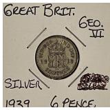 Silver 1939 Gr.Brit 3 Pence