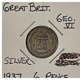 Silver 1937 Gr.Brit 3 Pence