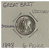 Silver 1898 Gr.Brit. 6 Pence