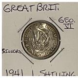 Silver 1941 Gr.Brit. Shilling