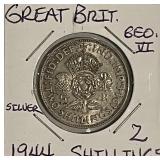 Silver 1944 Gr.Brit. Florin