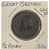 1806 Gr.Brit. Half Penny