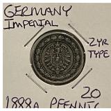 1888A Germany 20 Pfennig