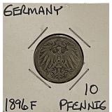 1896F Germany 10 Pfennig