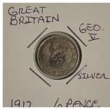 Silver 1912 Gr.Brit. 6 Pence