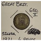 Silver 1921 Gr.Brit. 6 Pence