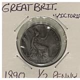 1890 Gr.Brit 1/2 Penny