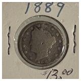 1889 V Nickel