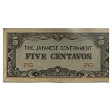 1942 Philippines Japan Occup. 5 Centavos