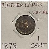 1878 Netherlands Cent