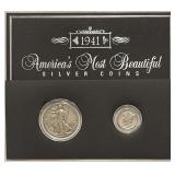 1941 Set W.L. Half & Mercury Dime
